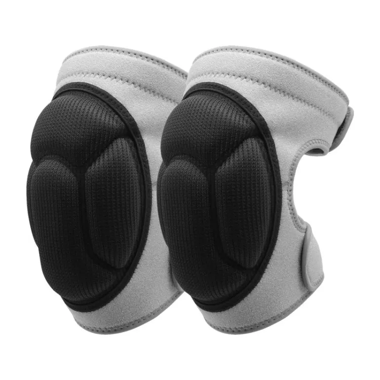 1pair HX-0211 Anti-Collision Sponge Knee Pads Volleyball Football Dance Roller Skating Protective Gear, Specification: M (Gray)