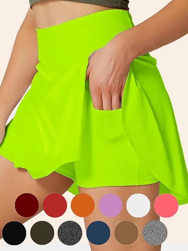 2-in-1 Women's Tennis and Golf Skort with Side Pockets