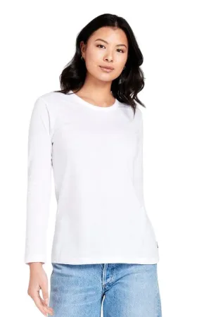 2 x Bonds Womens Long Sleeve Crew Tee Cotton T-Shirt White