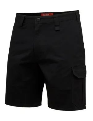 2 x Mens Hard Yakka Core Basic Stretch Drill Cargo Short Black Y05067