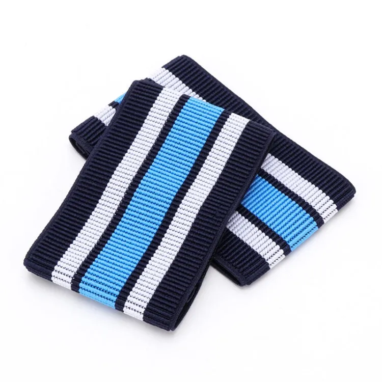 2pcs Mountain Bike Bicycle Outdoor Cycling Belt Striped Legs With Elastic Band(Blue)