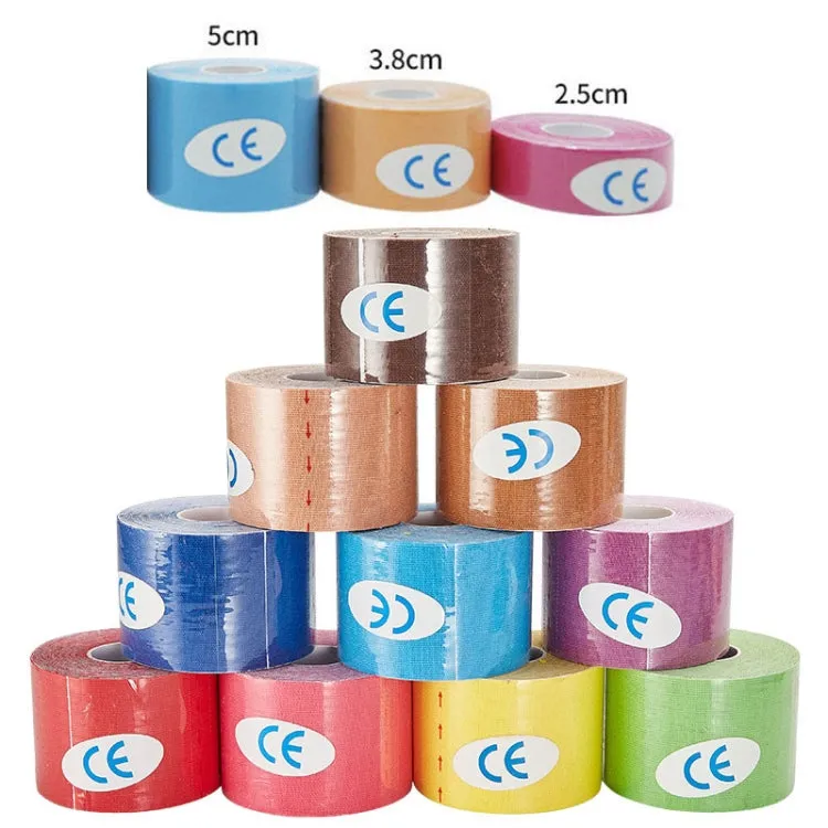 3 PCS Muscle Tape Physiotherapy Sports Tape Basketball Knee Bandage, Size: 2.5cm x 5m(Skin Color)