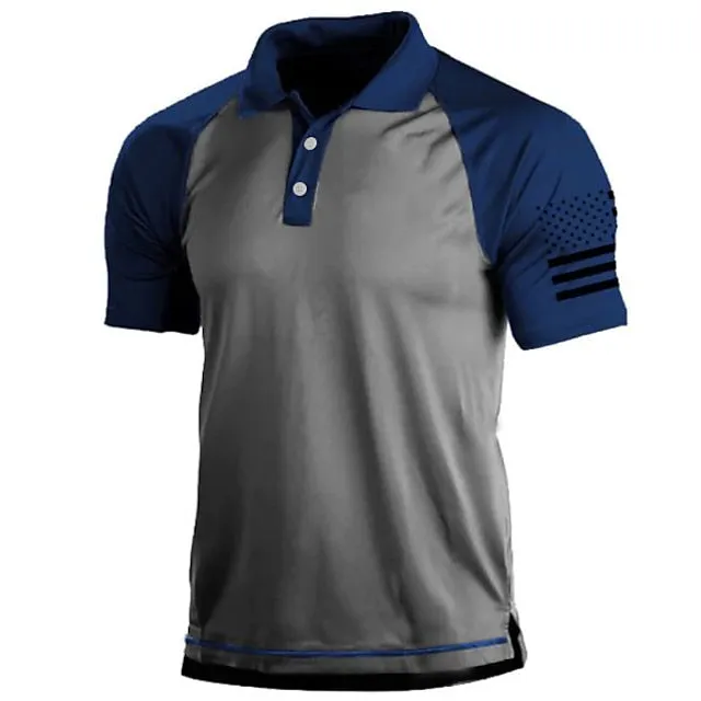 3D Zipper Polo Shirt with Vibrant Vertigo Print for Men - Breathable Polyester Fabric - Stylish Zipper Detail - Suitable for Various Sports and Occasions - Funky Gift Idea