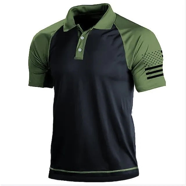 3D Zipper Polo Shirt with Vibrant Vertigo Print for Men - Breathable Polyester Fabric - Stylish Zipper Detail - Suitable for Various Sports and Occasions - Funky Gift Idea