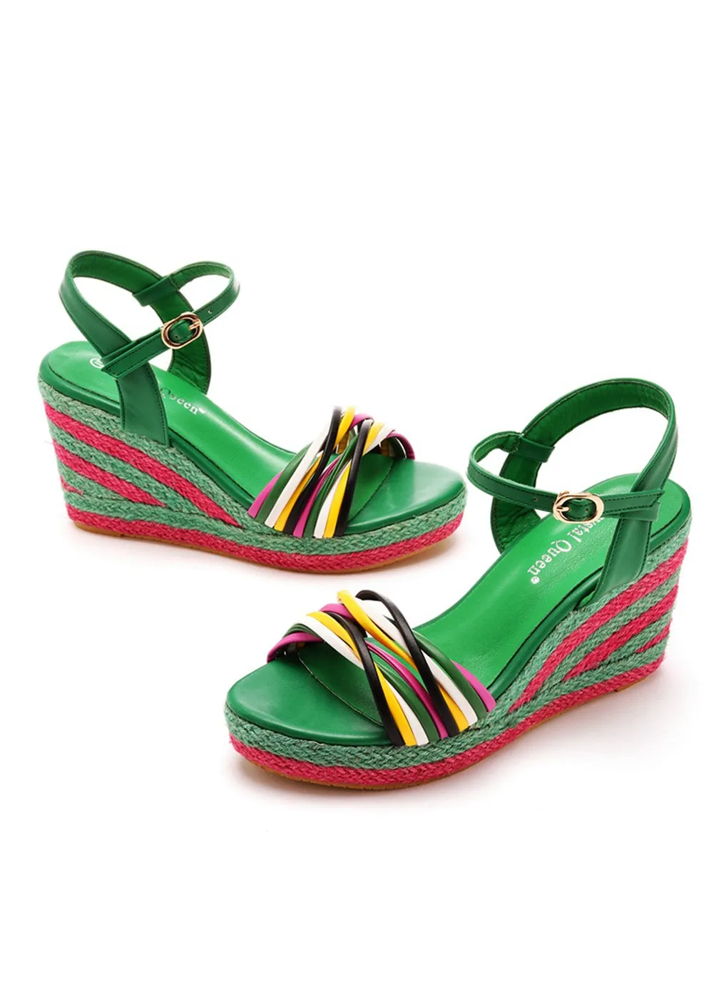 9 cm Bohemian Wedge Slope Heel Sandals