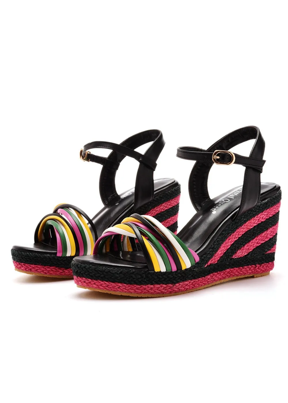 9 cm Bohemian Wedge Slope Heel Sandals