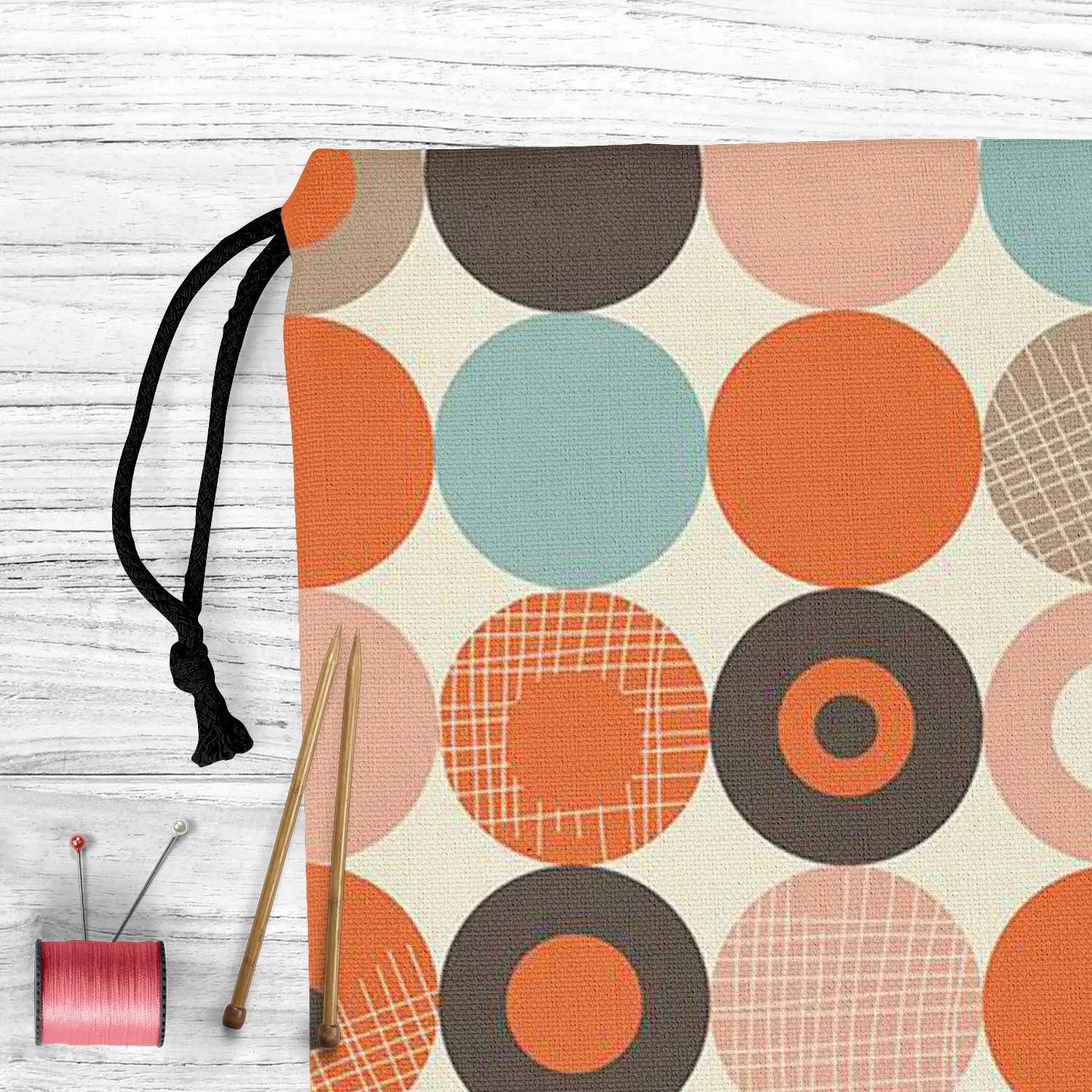 Abstract Retro D2 Reusable Sack Bag | Bag for Gym, Storage, Vegetable & Travel