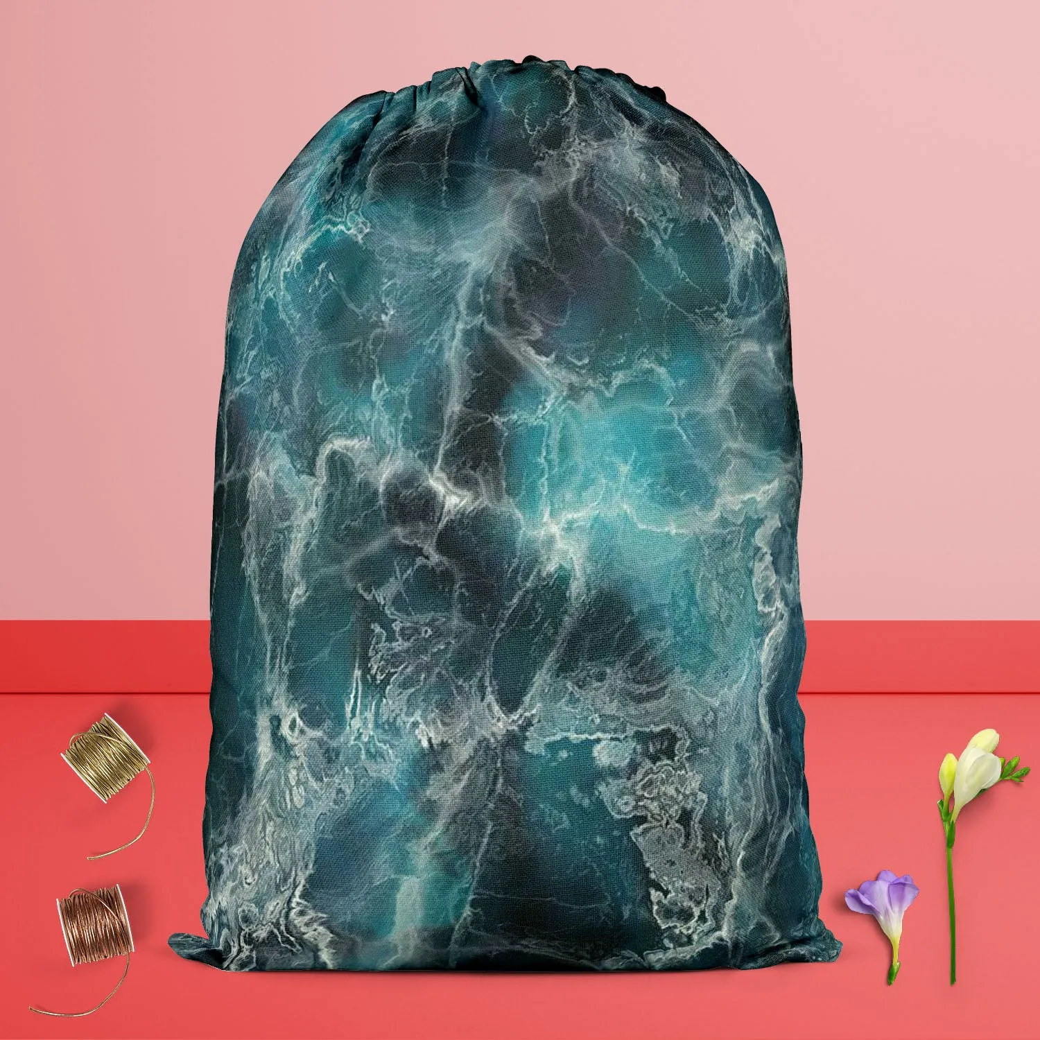 Abstract Surface D2 Reusable Sack Bag | Bag for Gym, Storage, Vegetable & Travel