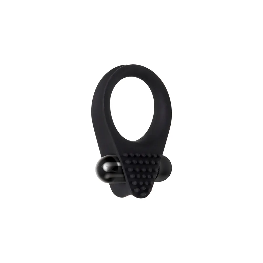 Adam & Eve Adam's Deluxe Penis Ring Sampler - Black/Smoke