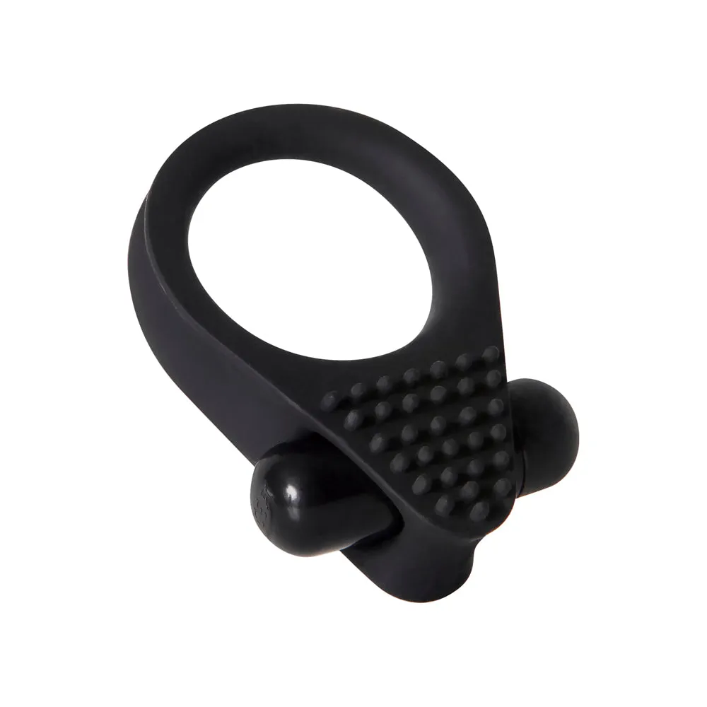 Adam & Eve Adam's Deluxe Penis Ring Sampler - Black/Smoke