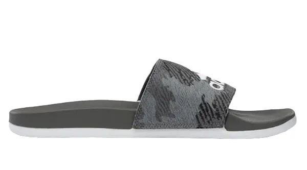 Adidas Mens Grey/White Adilette Comfort Sandals Slides