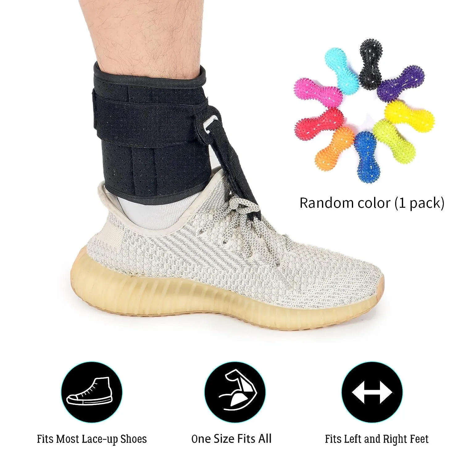 Adjustable Drop Foot Brace Foot Up Afo Brace Unisex Fits for Right /Left Foot Orthosis Ankle Brace Support, Improve Walking Gait, Effective Relieve Pain for Achilles Tendon