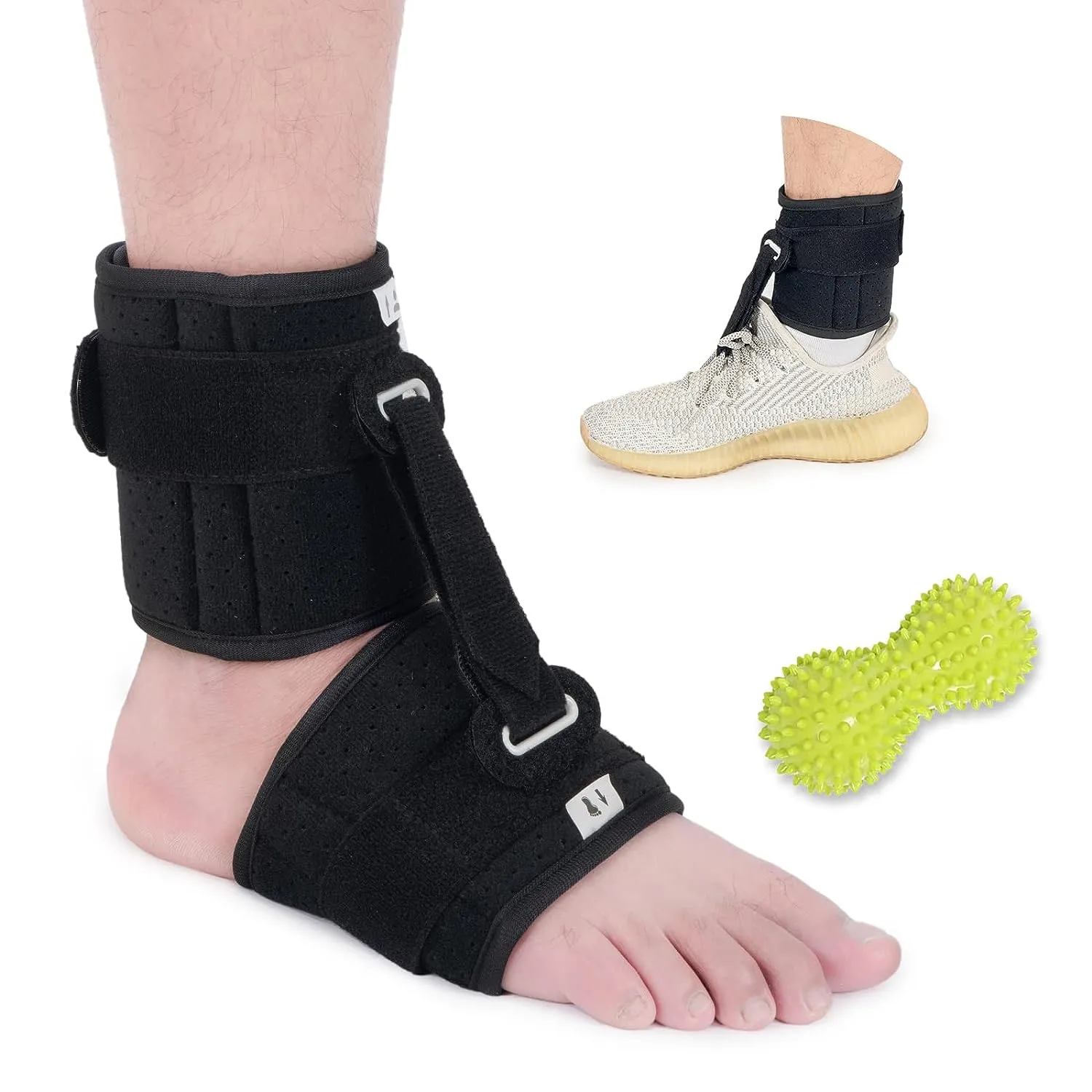 Adjustable Drop Foot Brace Foot Up Afo Brace Unisex Fits for Right /Left Foot Orthosis Ankle Brace Support, Improve Walking Gait, Effective Relieve Pain for Achilles Tendon