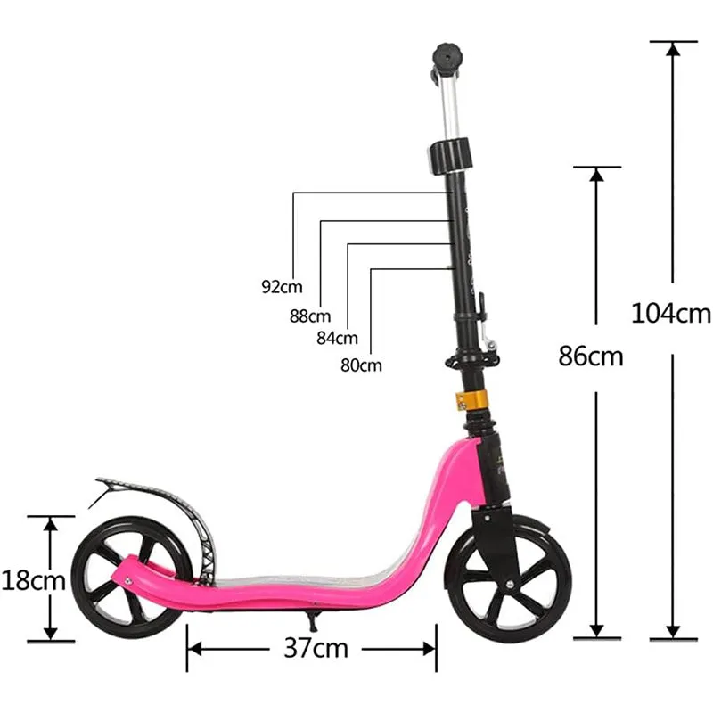 Adjustable Height Wheel Kick Kids Scooter