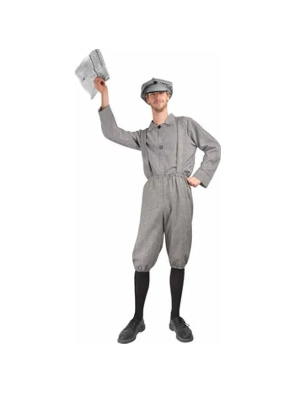 Adult Old Fashion News Boy Costume