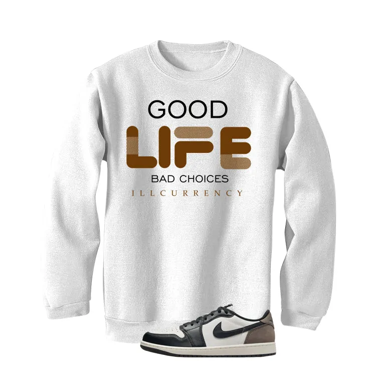 Air Jordan 1 Low OG Mocha White T-Shirt (Bad Choices)| illcurrency