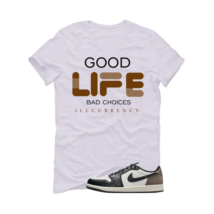 Air Jordan 1 Low OG Mocha White T-Shirt (Bad Choices)| illcurrency