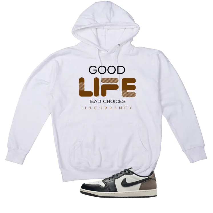 Air Jordan 1 Low OG Mocha White T-Shirt (Bad Choices)| illcurrency