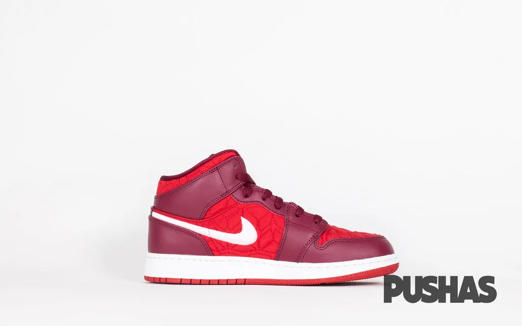 Air Jordan 1 Mid 'Red Quilt' GS