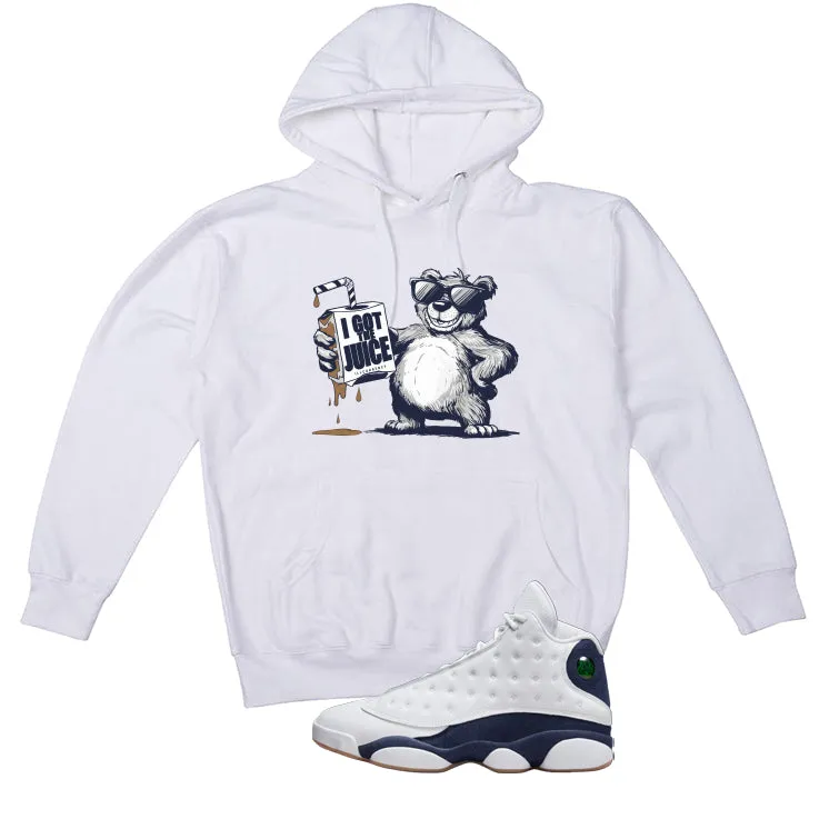 Air Jordan 13 Midnight Navy White T-Shirt (I got the juice)| illcurrency