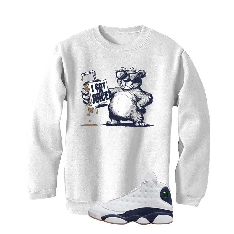 Air Jordan 13 Midnight Navy White T-Shirt (I got the juice)| illcurrency