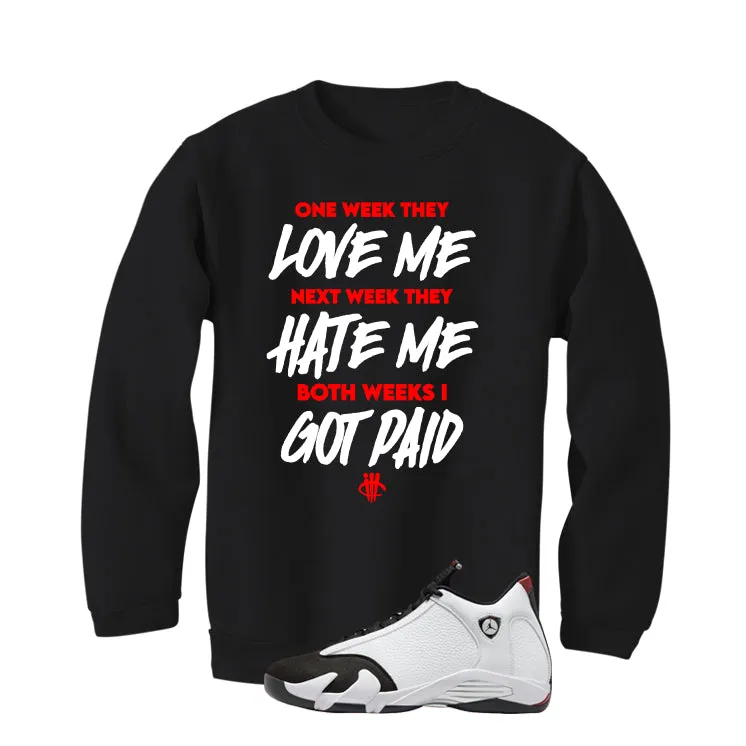 Air Jordan 14 Black Toe Black T-Shirt (Paid)| illcurrency