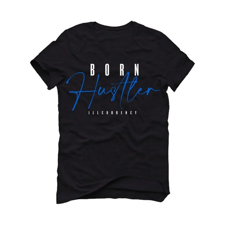 Air Jordan 5 “Racer Blue” Black T-Shirt (Born Hustler)