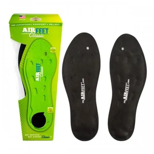 AirFeet CLASSIC Black Insoles, Size 1S, Pair