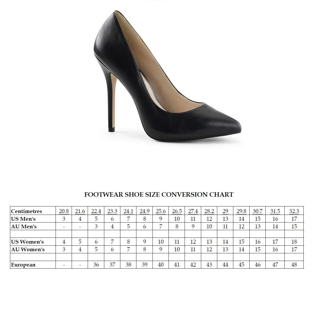 Amuse 20 Classic Pump with 5 inch heel - Matt Black