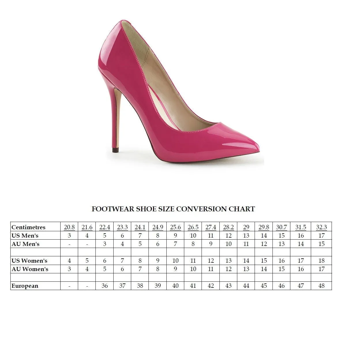 Amuse 20 Classic Pump with 5 inch heel - Pink Patent