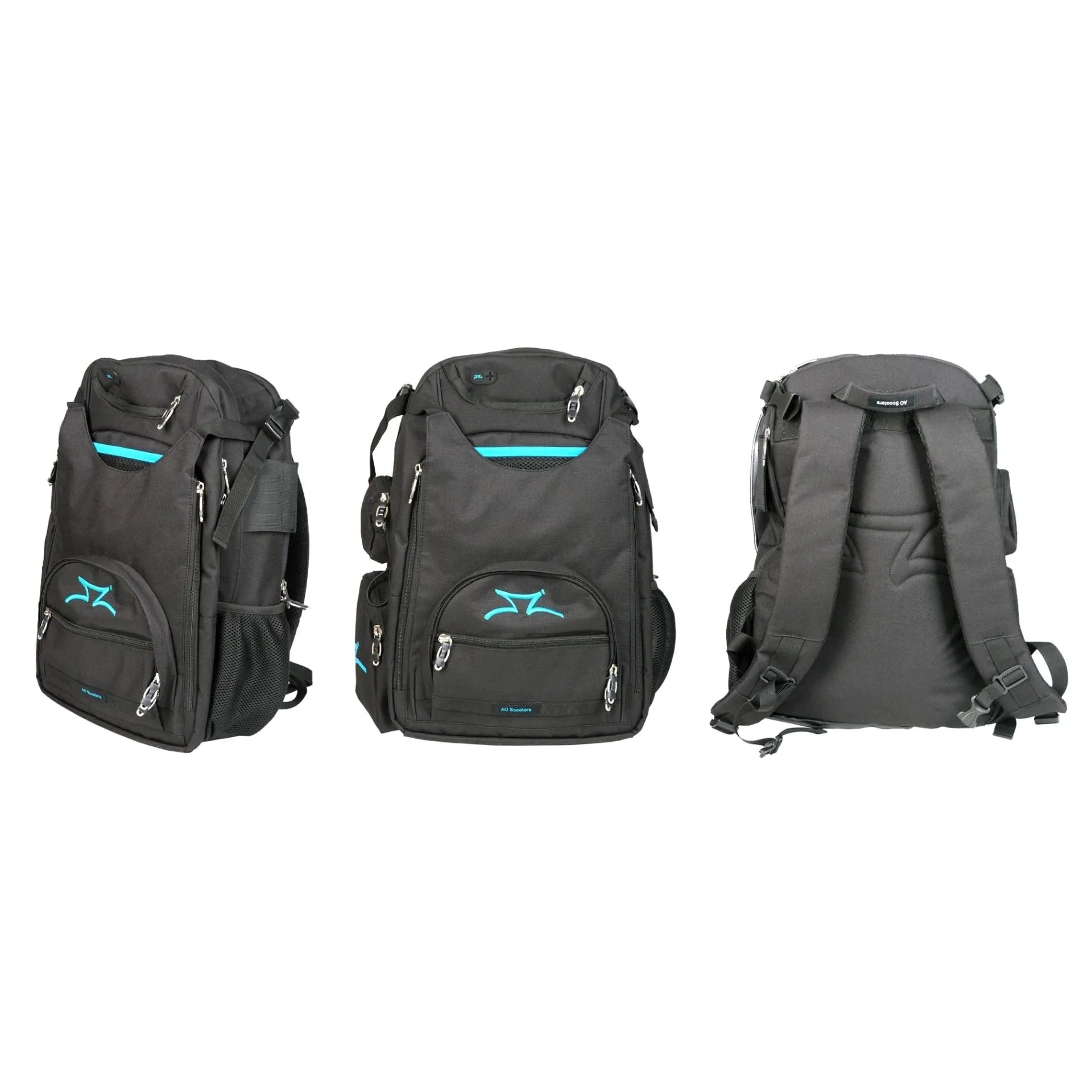 AO Transit Scooter Backpack - Black/Turquoise