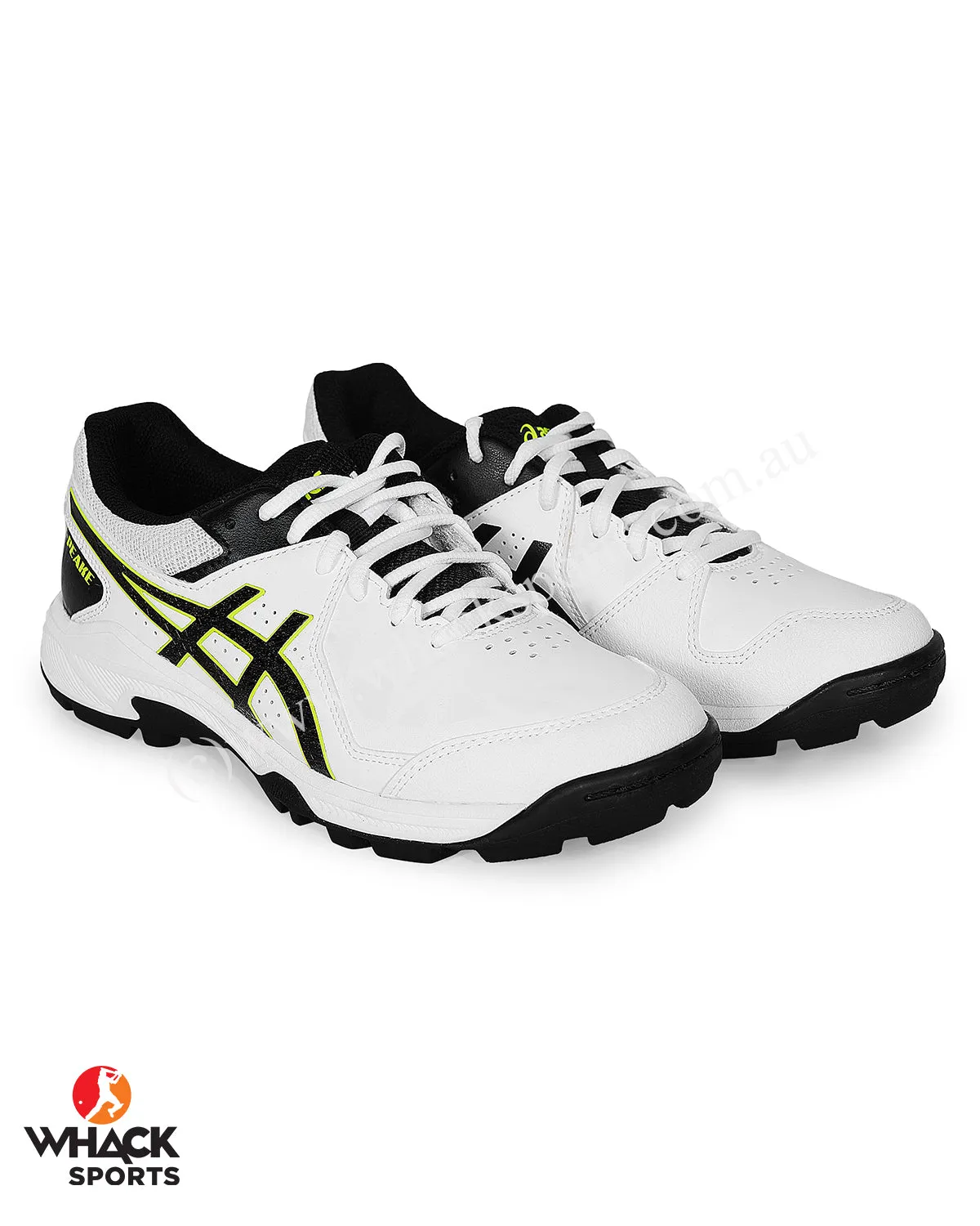 ASICS Gel Peake - Junior Rubber Cricket Shoes - White/Black