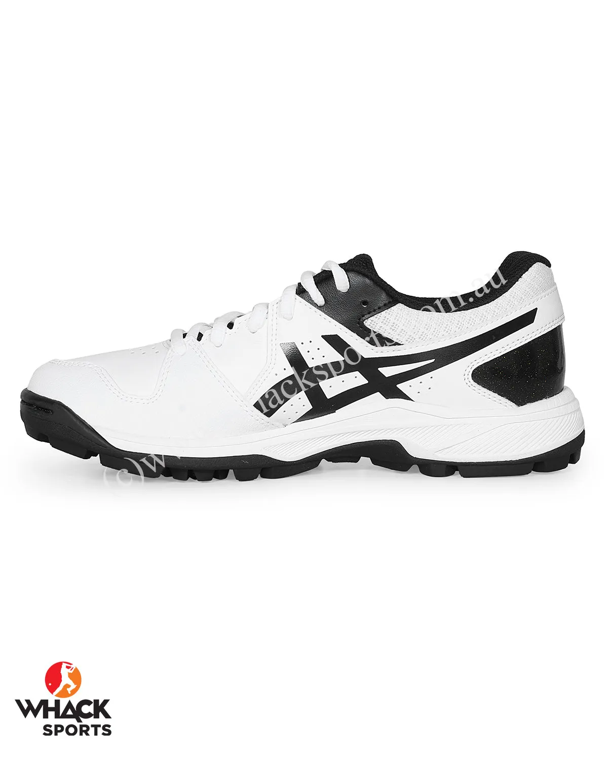 ASICS Gel Peake - Junior Rubber Cricket Shoes - White/Black