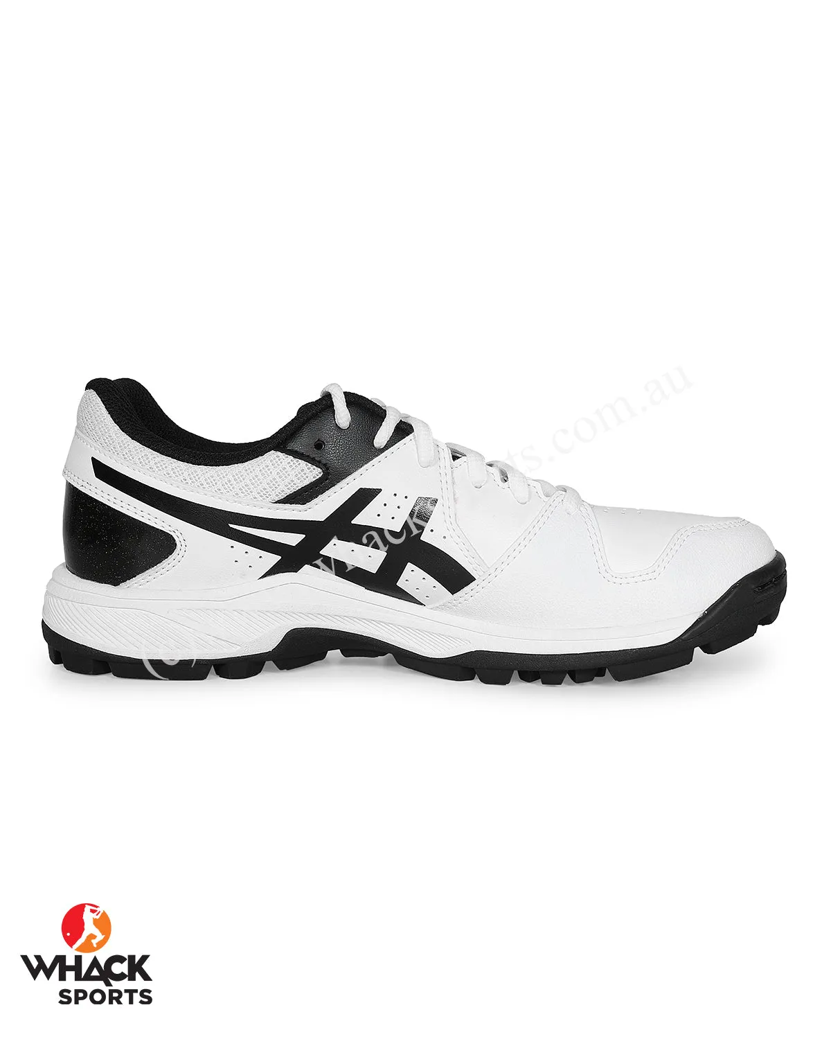 ASICS Gel Peake - Junior Rubber Cricket Shoes - White/Black