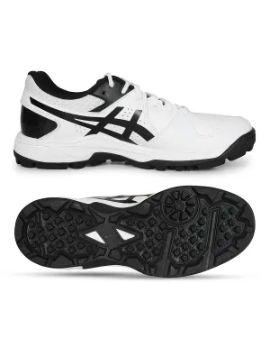 ASICS Gel Peake - Junior Rubber Cricket Shoes - White/Black