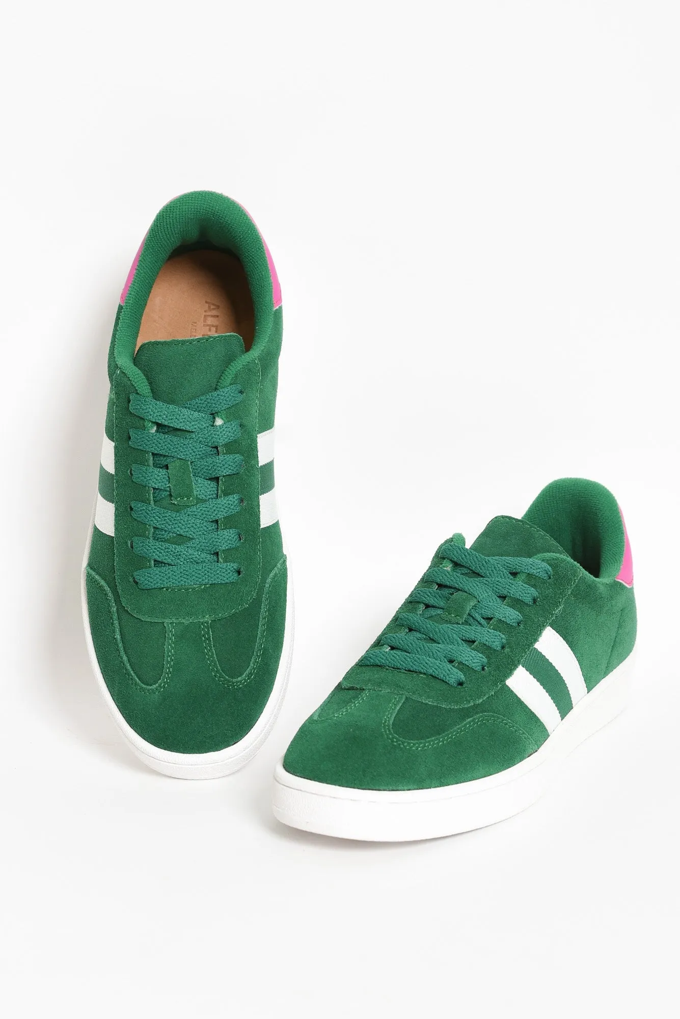 Attitude Green Suede Sneaker