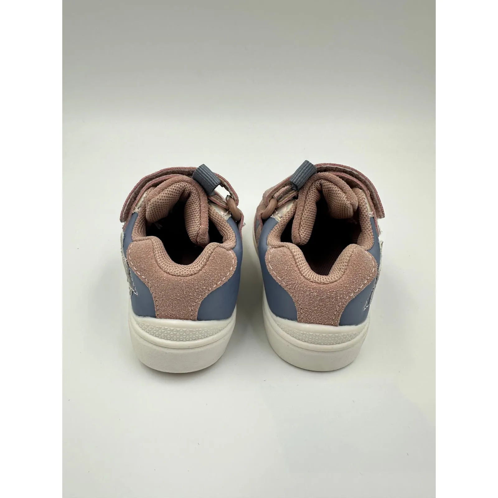 Baby Size 4 Pink and Purple Strap Sneakers with Suede Trim