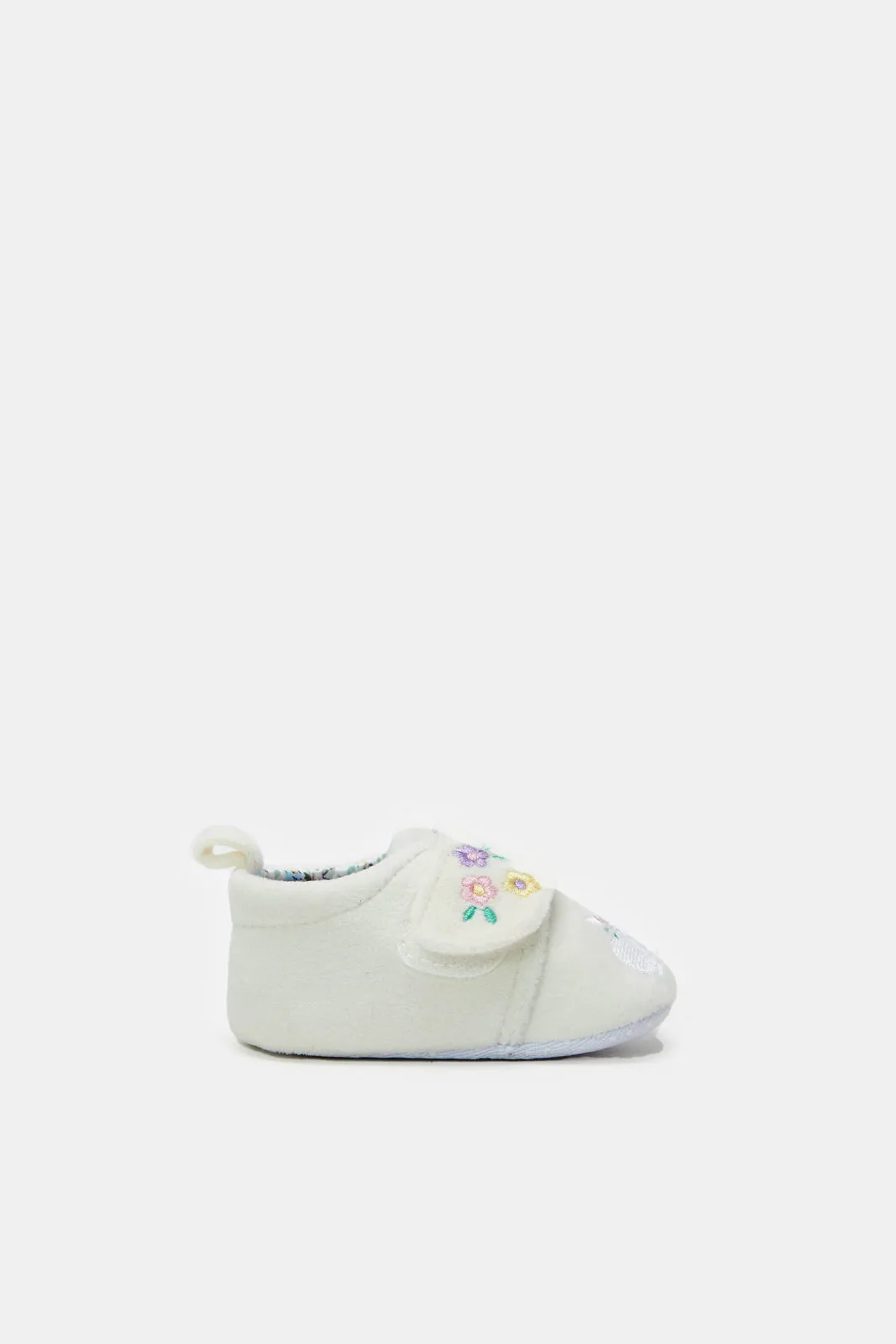 Baby White Bunny Pram Shoes