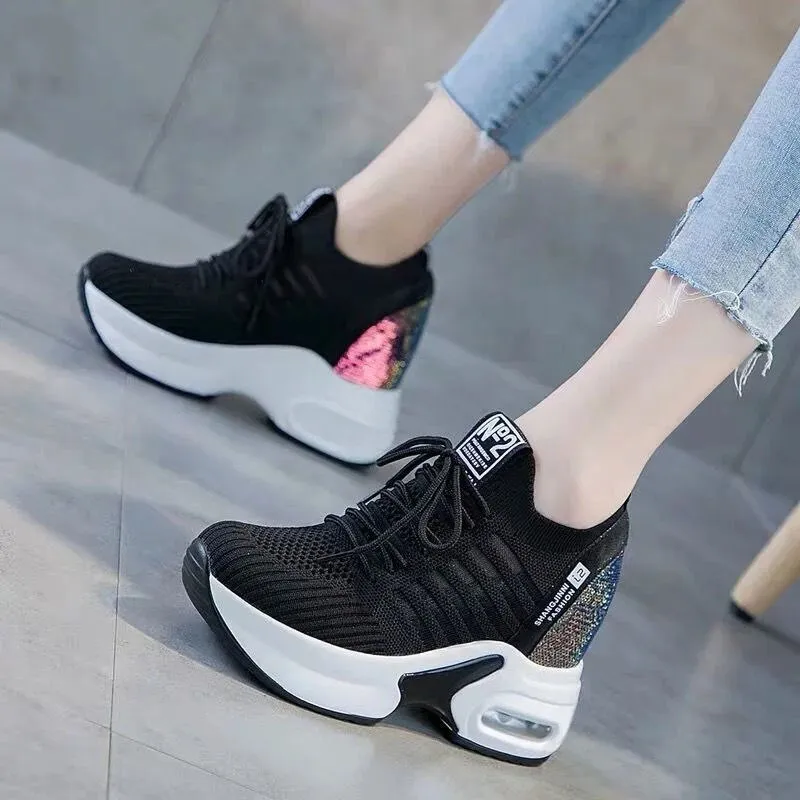 Back to school lovevop  Summer Women Fashion Casual Shoes New Breathable Mesh Sneakers Slip-On Flats Sports Shoes Hollow White Shoes Tenis Masculino