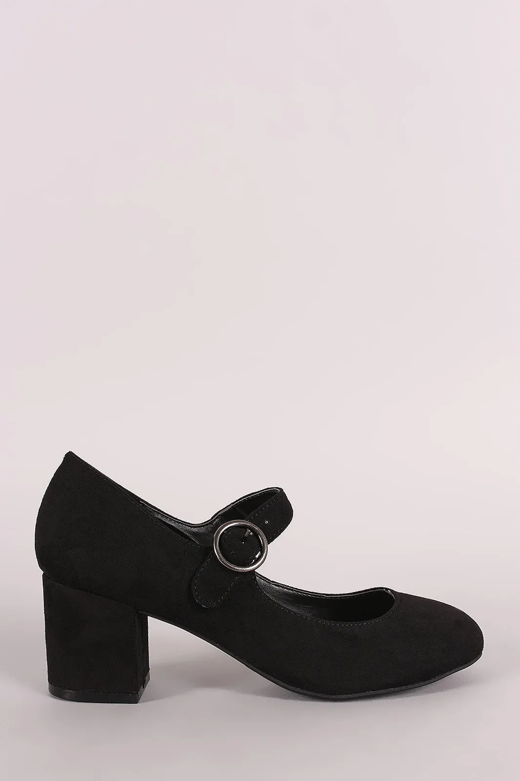 Bamboo Mary Jane Chunky Heel Pump