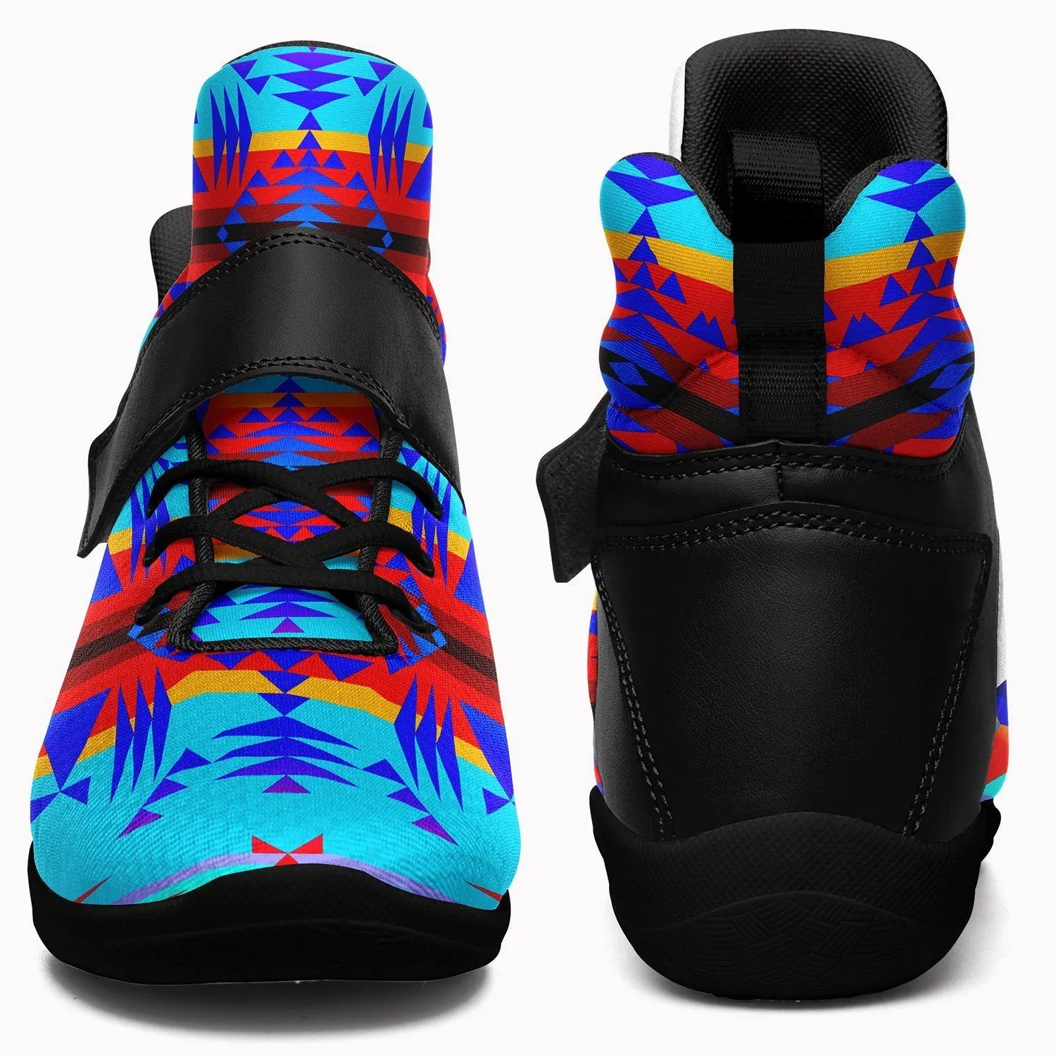 Between the Mountains Blue Ipottaa Basketball / Sport High Top Shoes - Black Sole