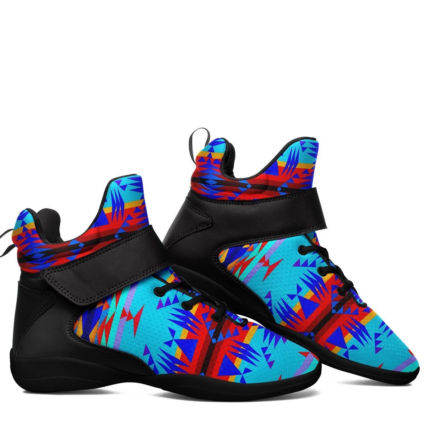 Between the Mountains Blue Ipottaa Basketball / Sport High Top Shoes - Black Sole