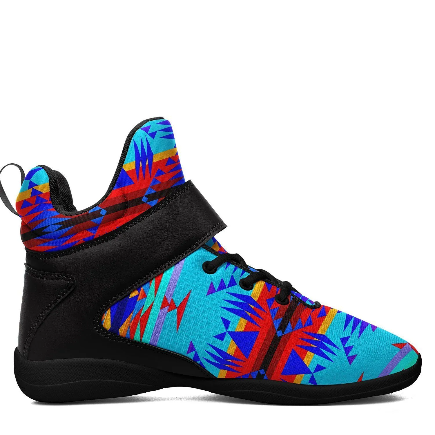 Between the Mountains Blue Ipottaa Basketball / Sport High Top Shoes - Black Sole