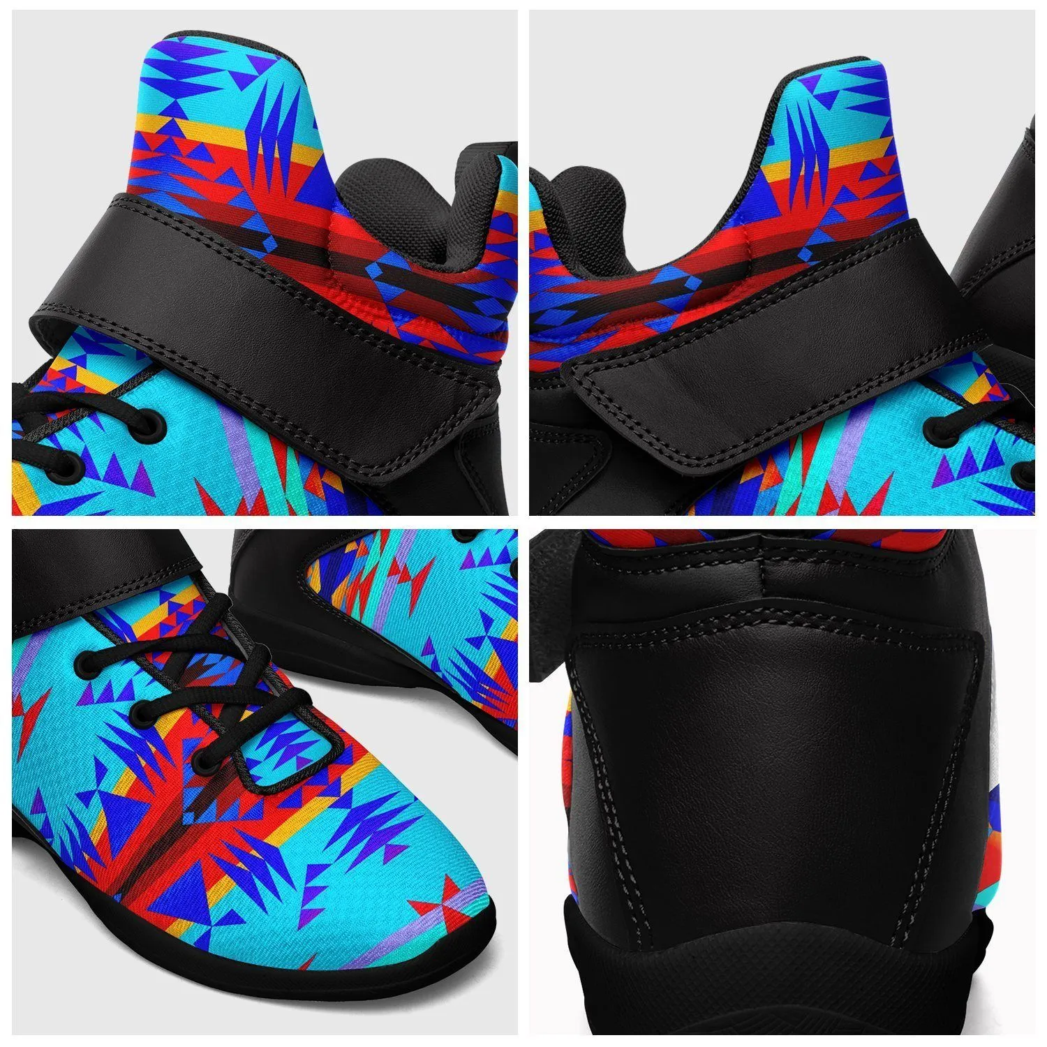 Between the Mountains Blue Ipottaa Basketball / Sport High Top Shoes - Black Sole