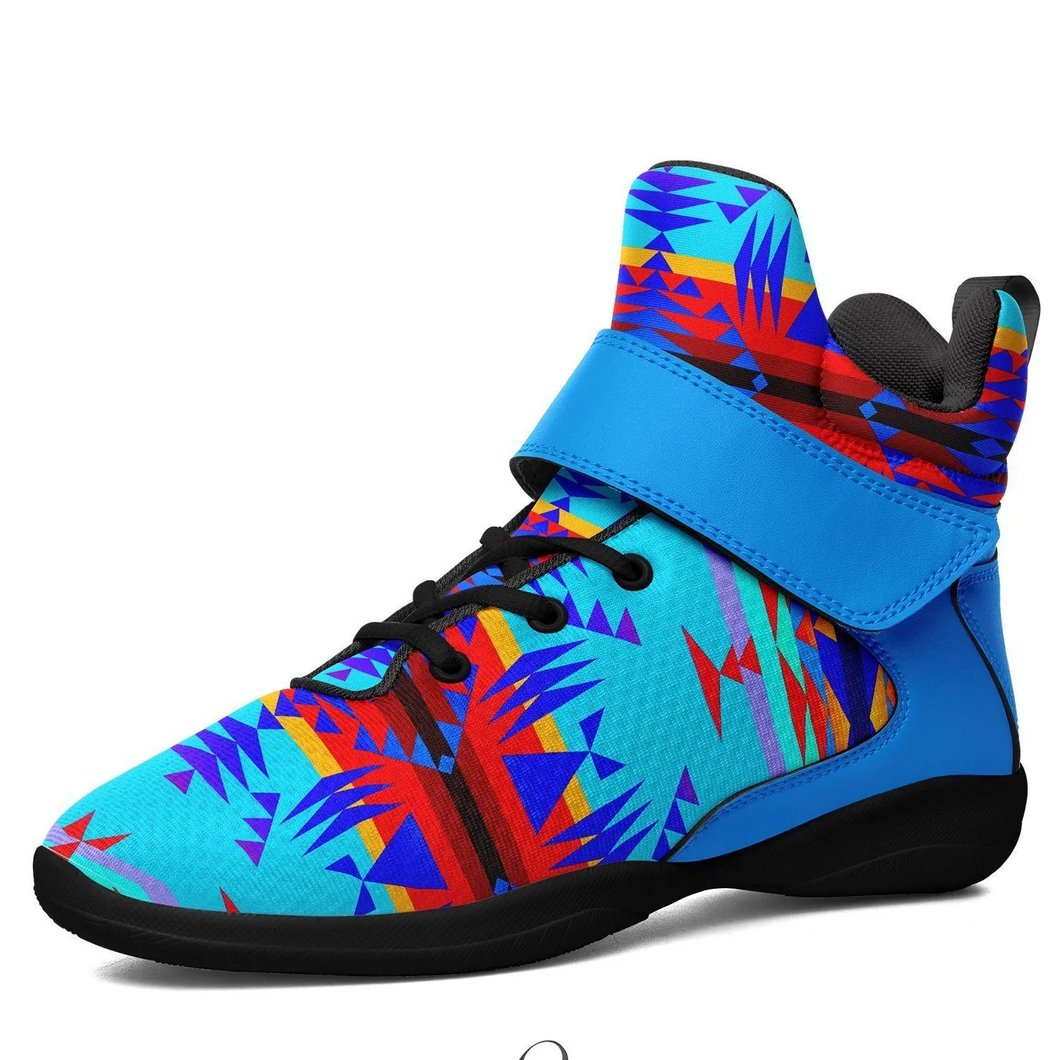 Between the Mountains Blue Ipottaa Basketball / Sport High Top Shoes - Black Sole