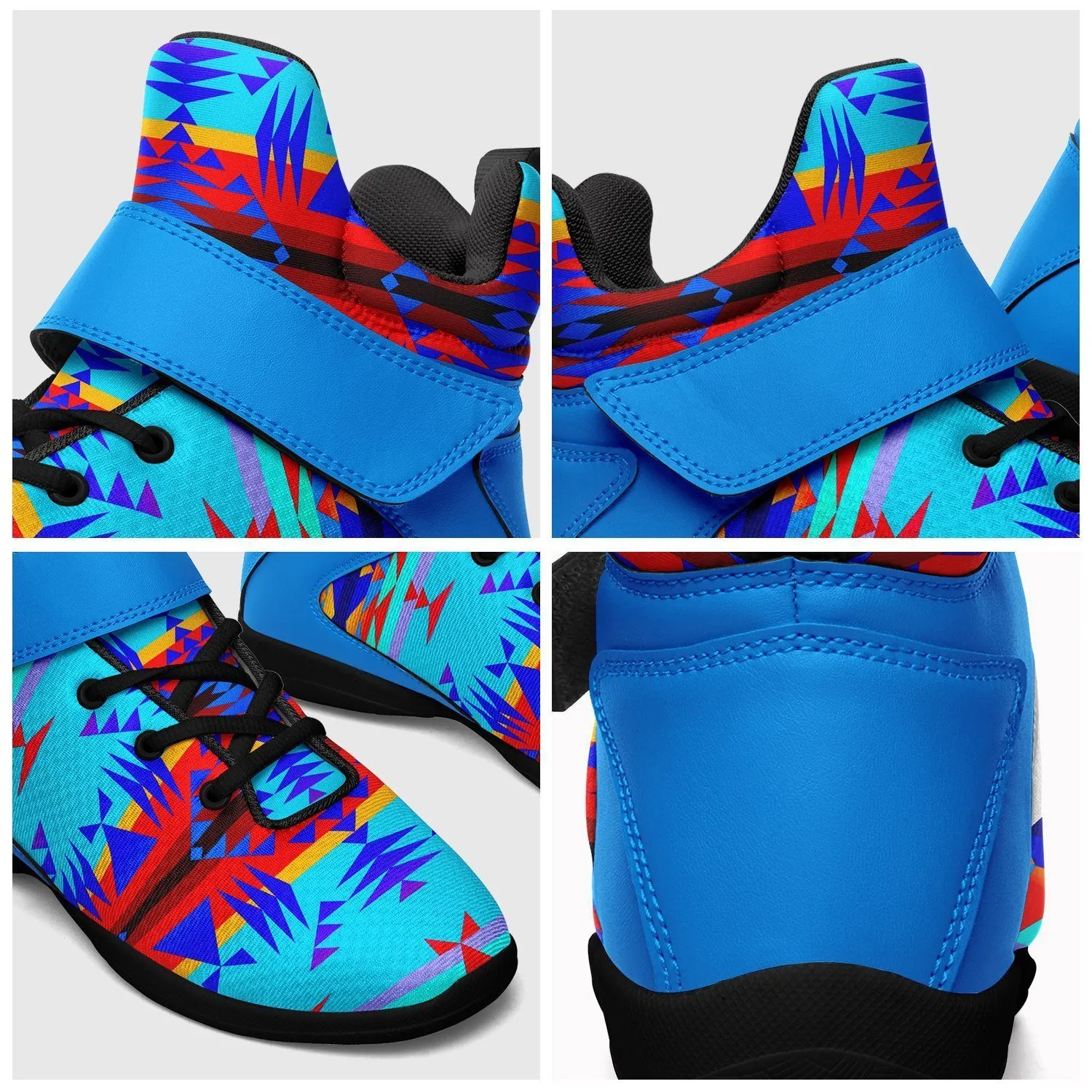 Between the Mountains Blue Ipottaa Basketball / Sport High Top Shoes - Black Sole