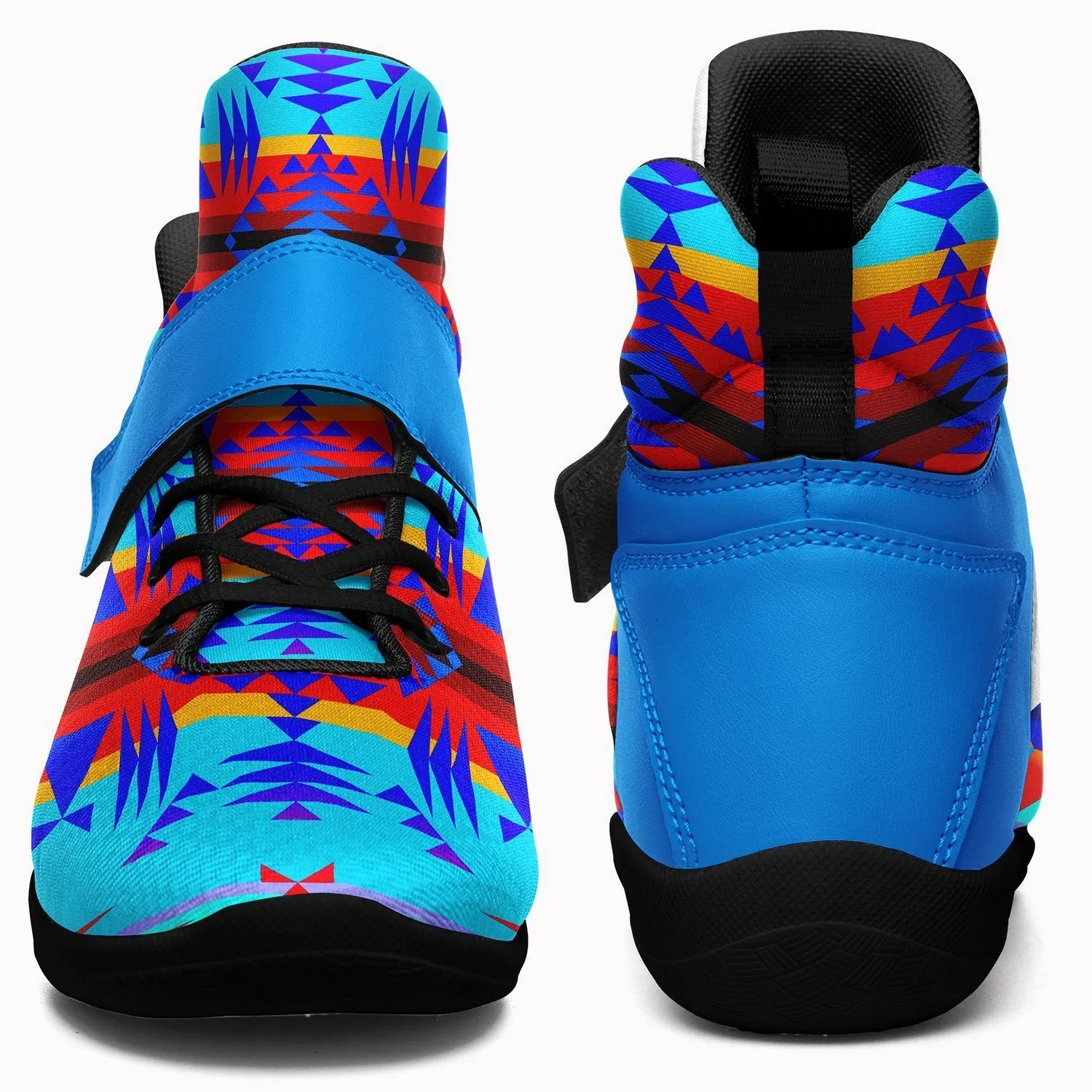 Between the Mountains Blue Ipottaa Basketball / Sport High Top Shoes - Black Sole