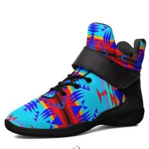 Between the Mountains Blue Ipottaa Basketball / Sport High Top Shoes - Black Sole