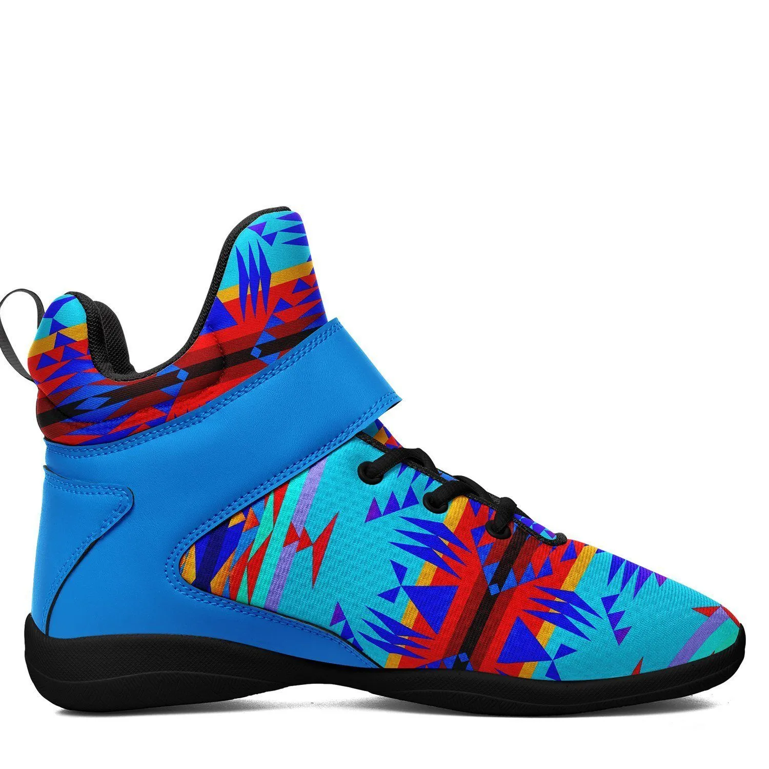 Between the Mountains Blue Ipottaa Basketball / Sport High Top Shoes - Black Sole