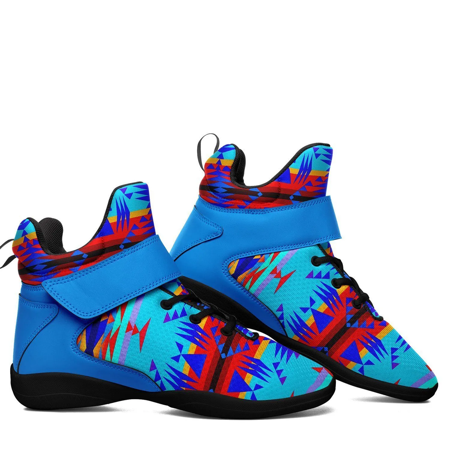 Between the Mountains Blue Ipottaa Basketball / Sport High Top Shoes - Black Sole